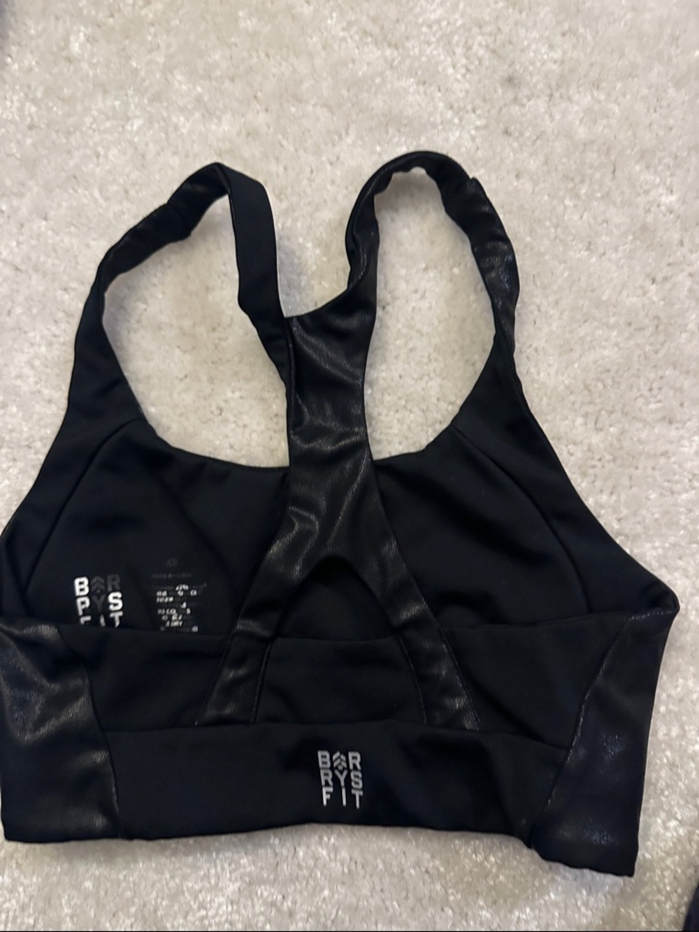 Barrys Black Racerback Bralette Crop Top - Women's Intimates